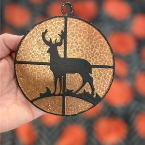 Elegant Deer Silhouette Coaster - Black and Brown